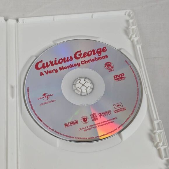 Curious George Very Monkey Christmas DVD PBS Kids - Picture 2 of 3